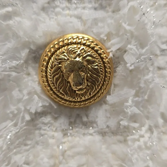 Balmain White Tweed Jacket 38/M - Picture 4 of 8